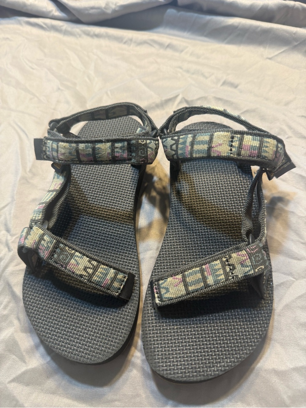 Teva Kids Gray Sandals with Patterned Straps
